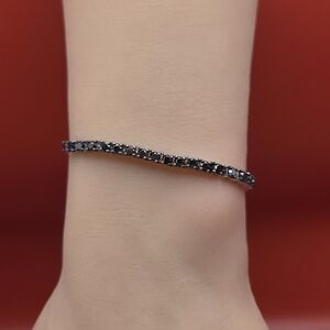 Adjustable Black Stone Bracelet